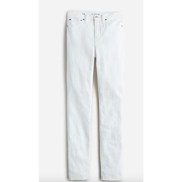 NWT J.Crew Petite 9" Toothpick Jean 29 29P White BQ311 Denim J. Crew Skinny - Picture 3 of 5